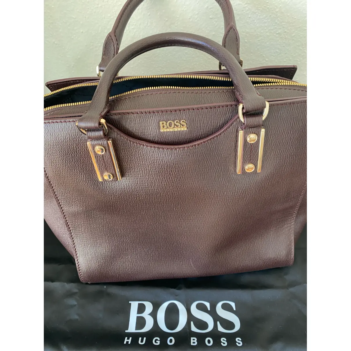 Leather handbag Boss
