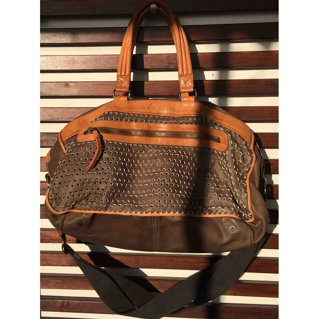 Buy Boss Orange Leather travel bag online