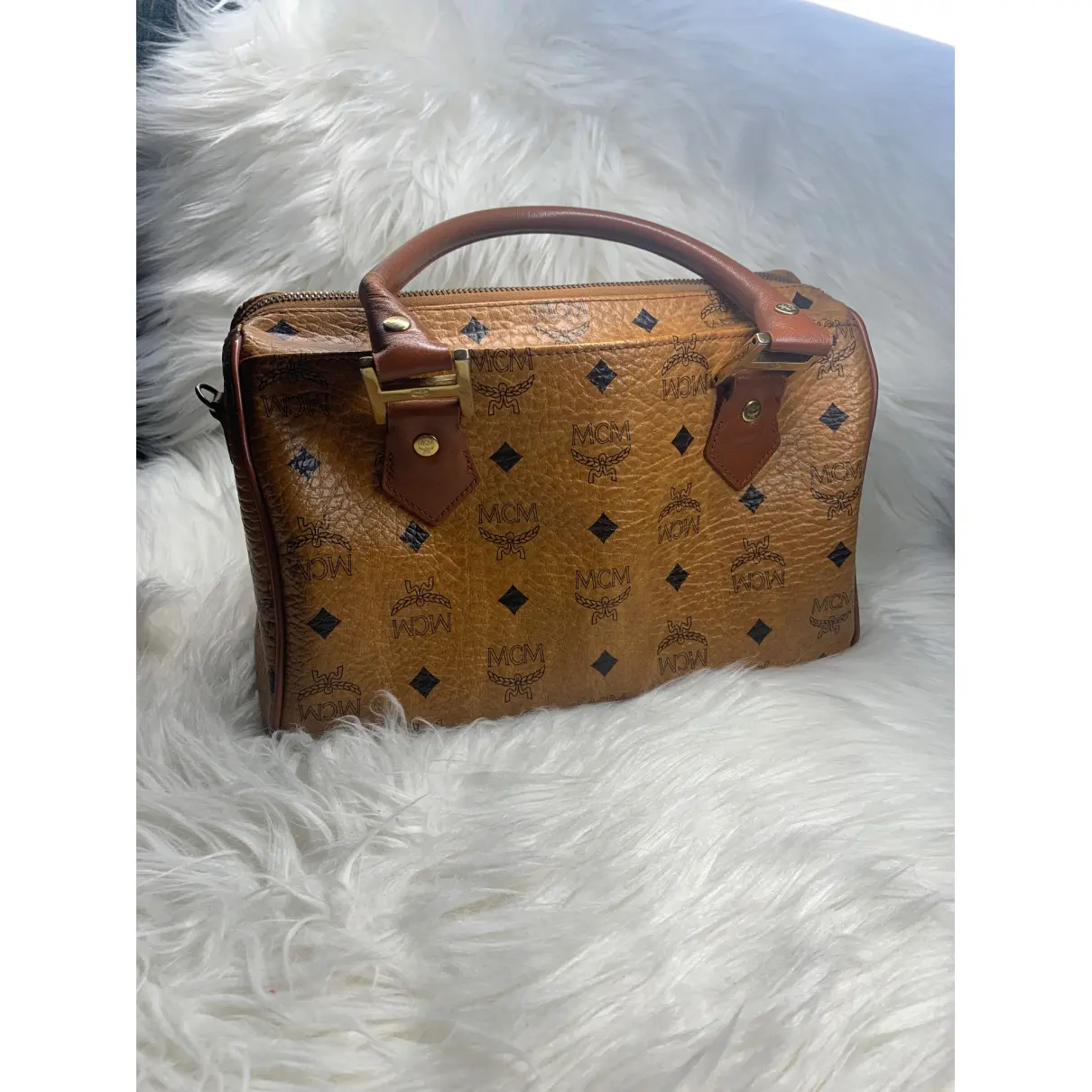 Buy MCM Boston leather handbag online