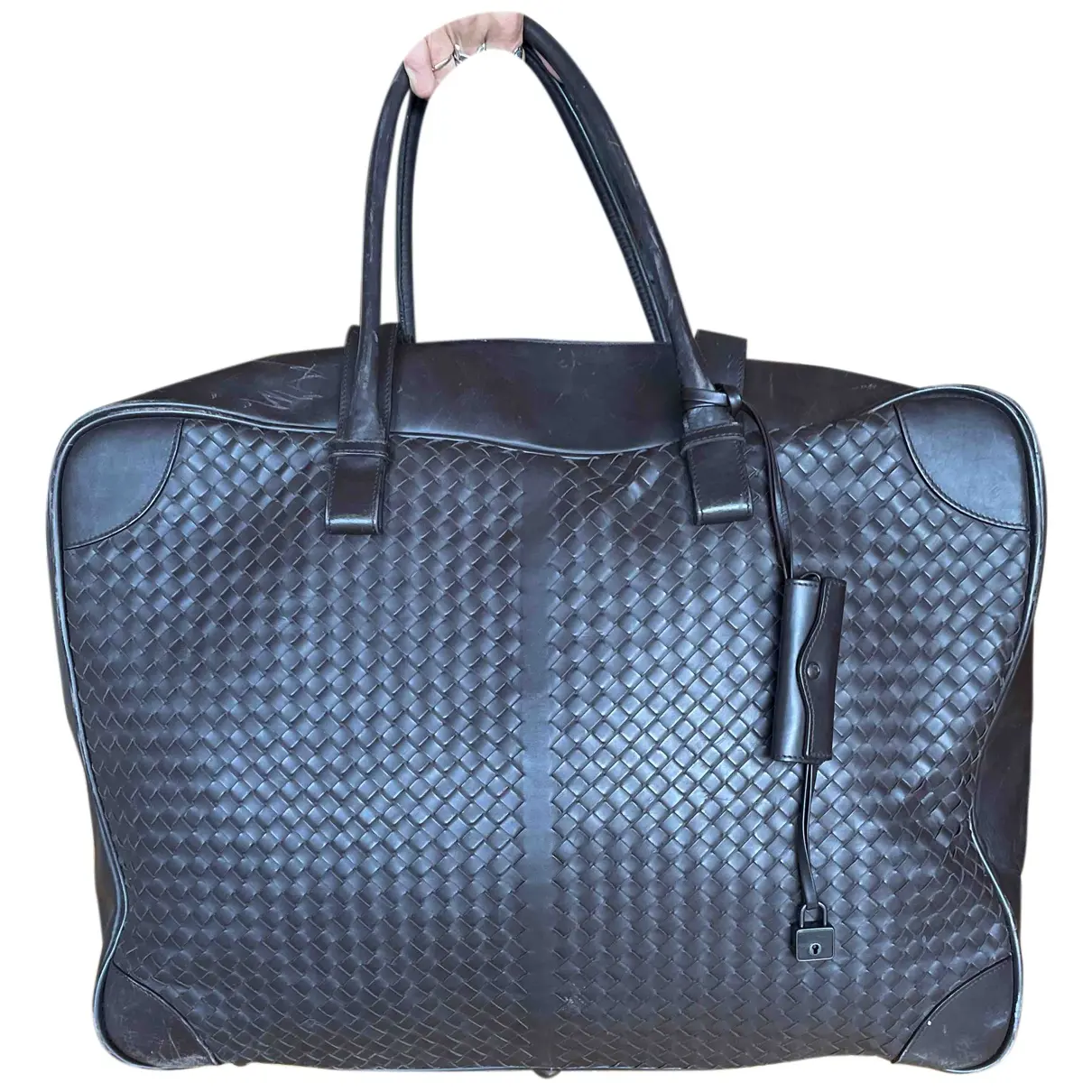 Leather travel bag Bottega Veneta