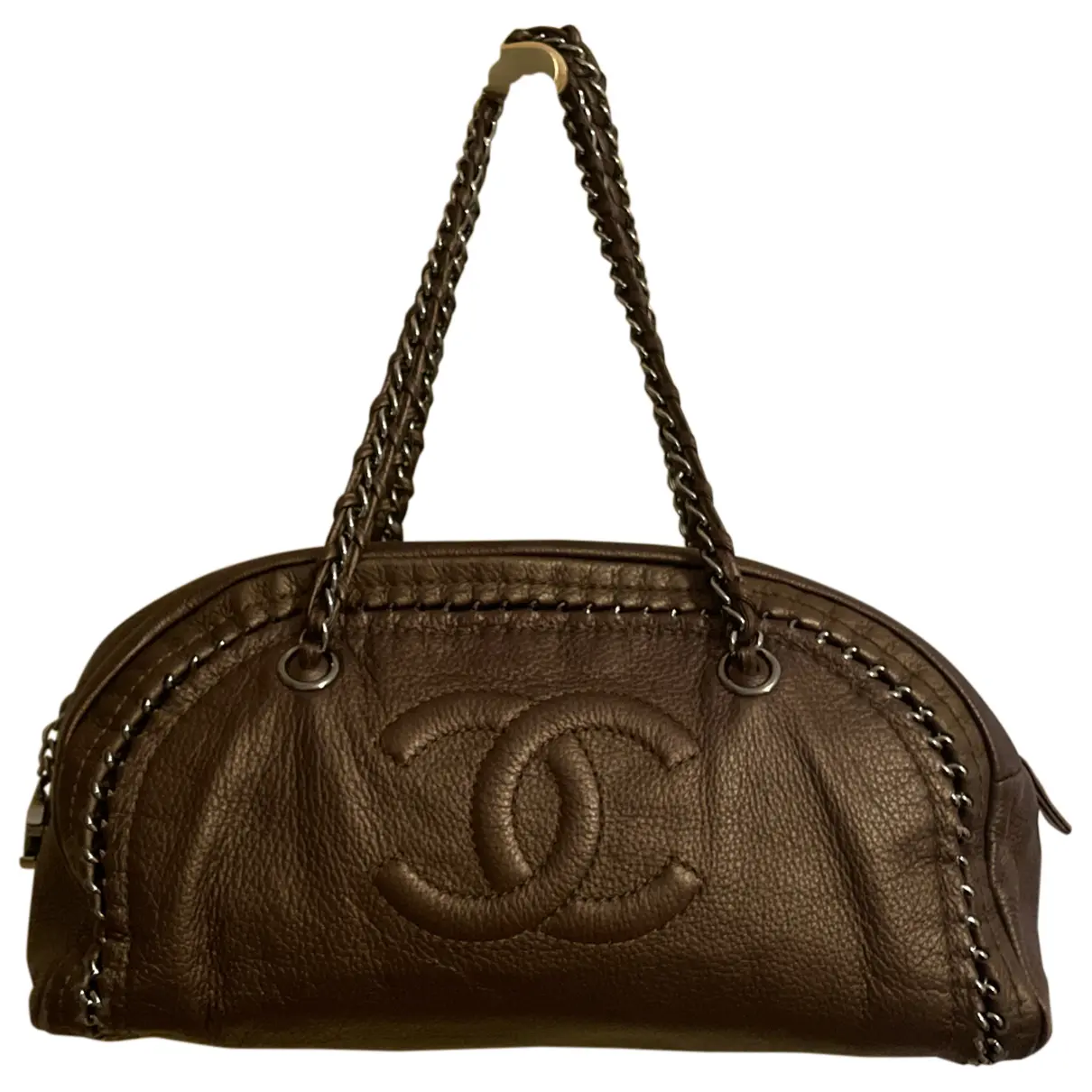 Bowling Bag leather handbag Chanel - Vintage