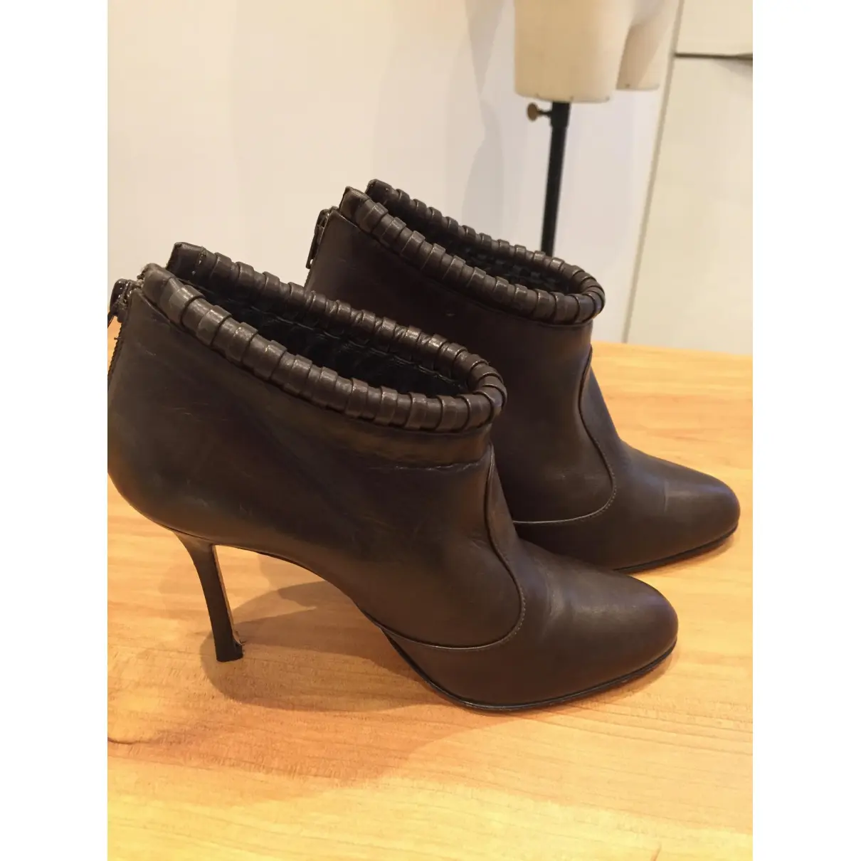Brian Atwood Leather ankle boots for sale