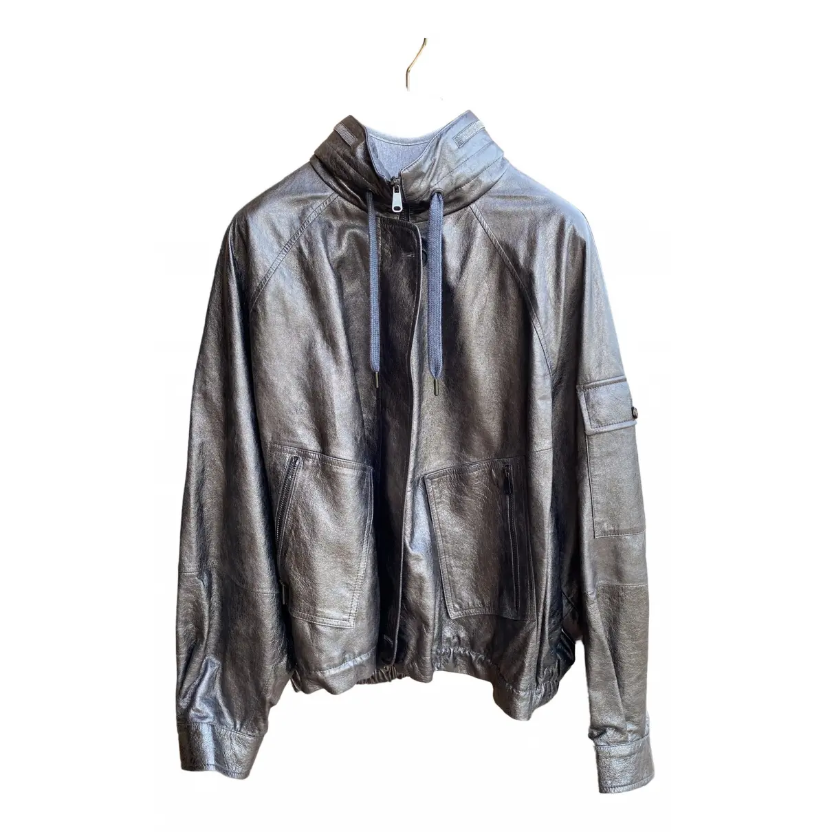 Leather biker jacket Brunello Cucinelli