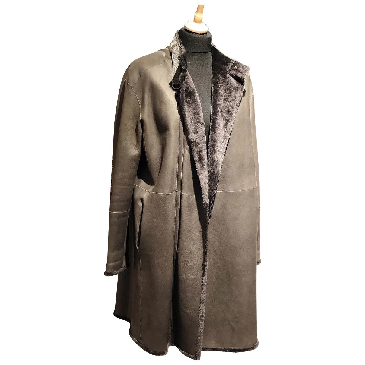 Leather coat Brunello Cucinelli