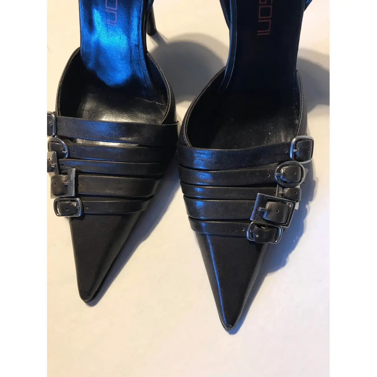 Leather heels Bruno Frisoni - Vintage