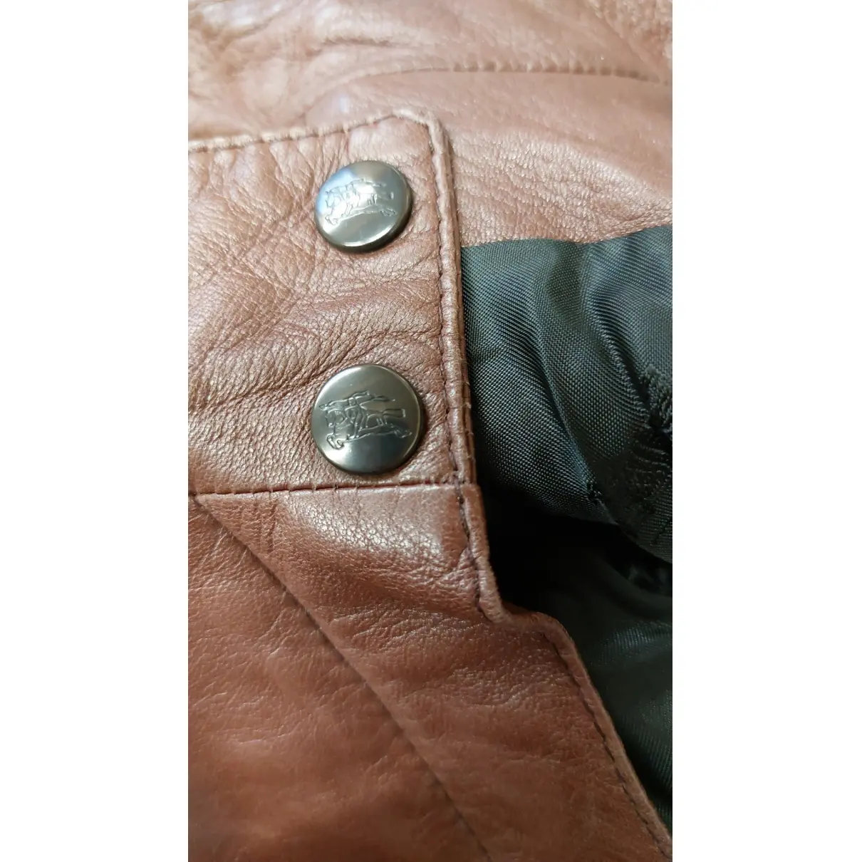 Leather biker jacket Burberry - Vintage