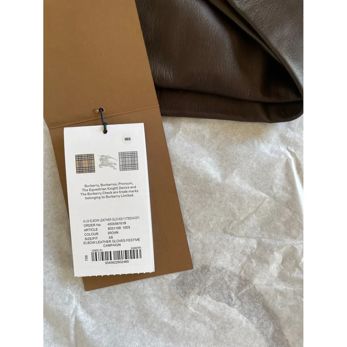 Buy Burberry Leather long gloves online
