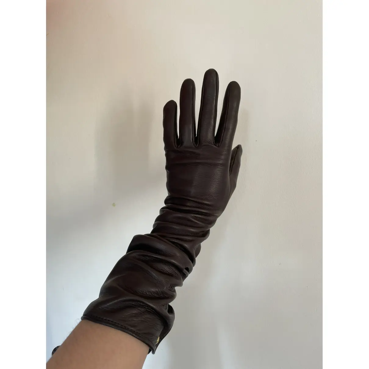 Leather long gloves Burberry