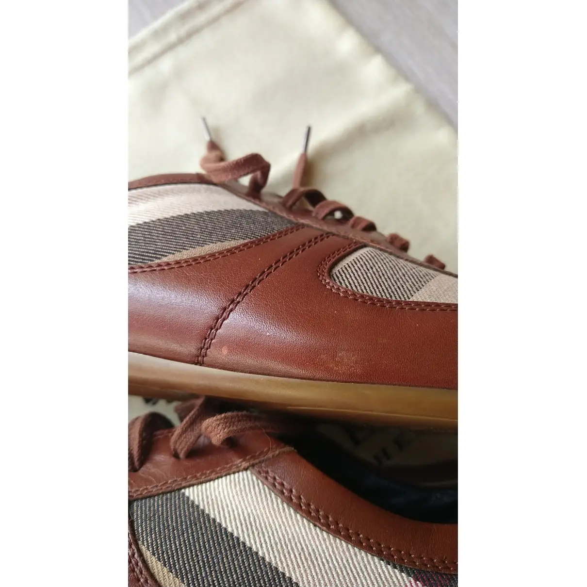 Leather trainers Burberry - Vintage