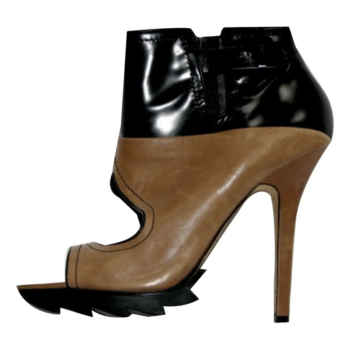 Leather open toe boots Camilla Skovgaard