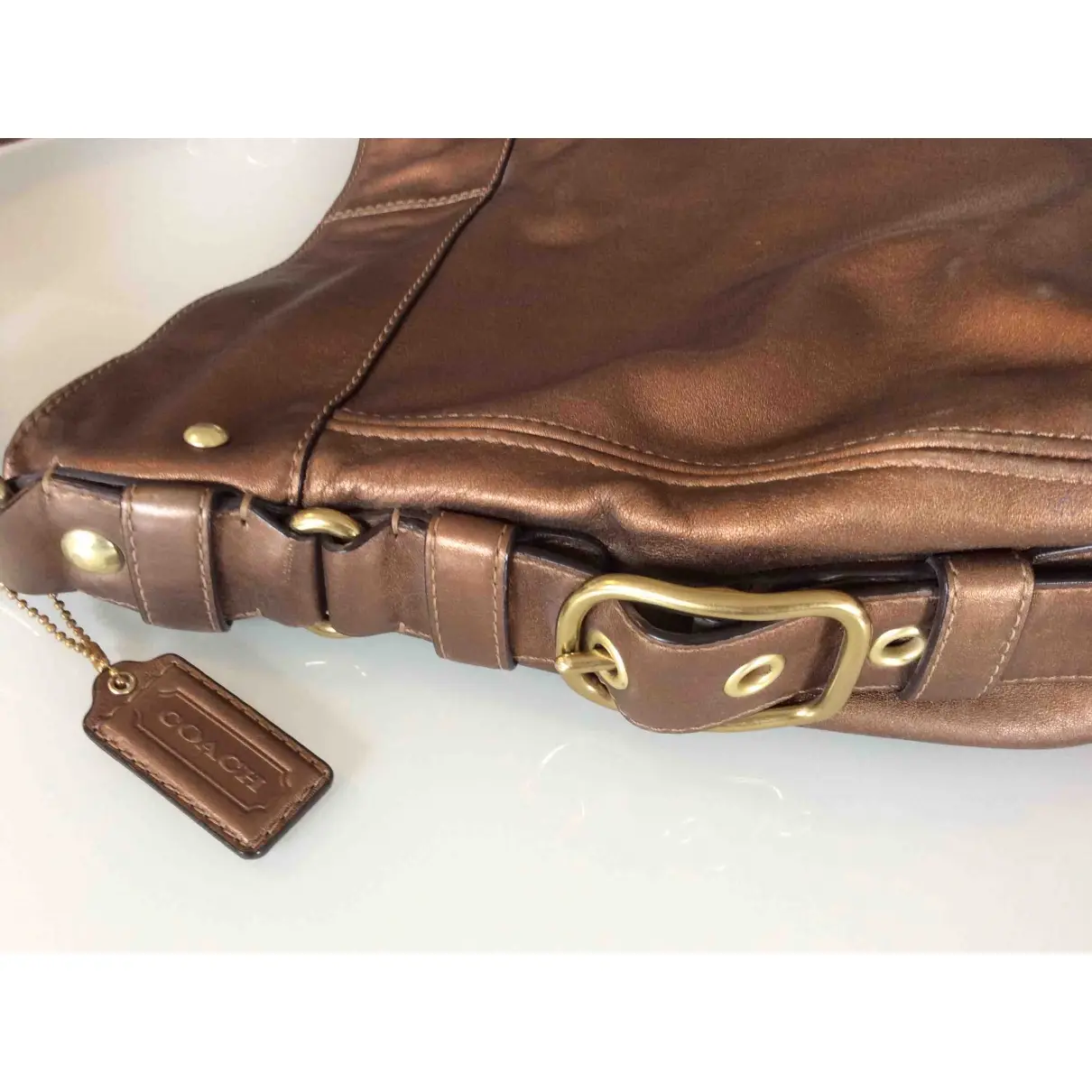 Carly leather handbag Coach