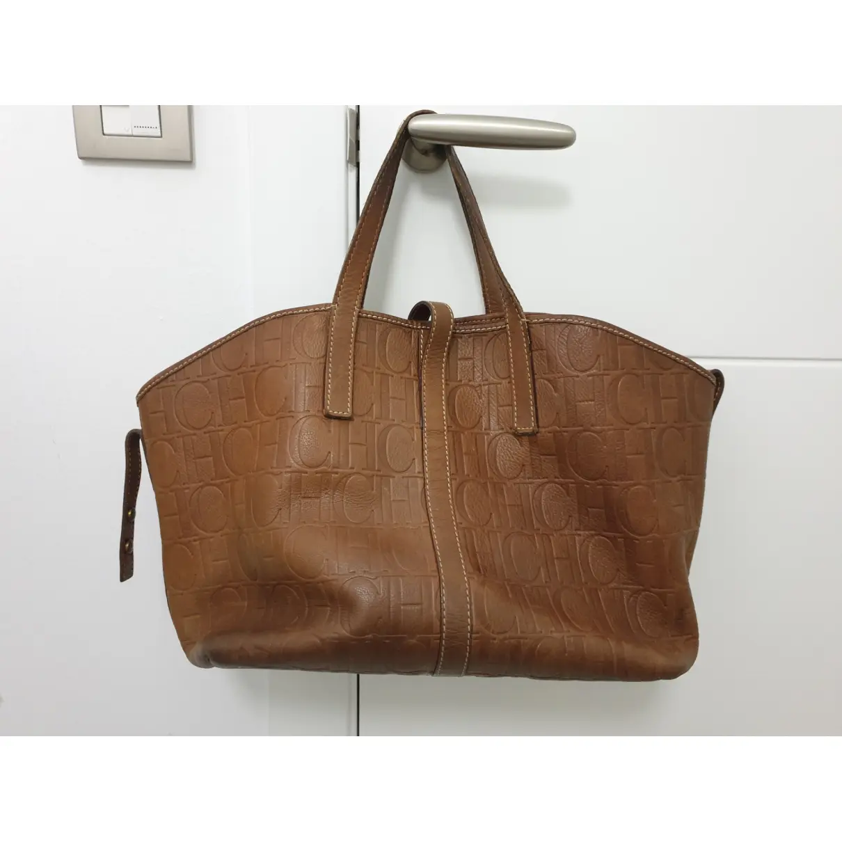 Leather handbag Carolina Herrera