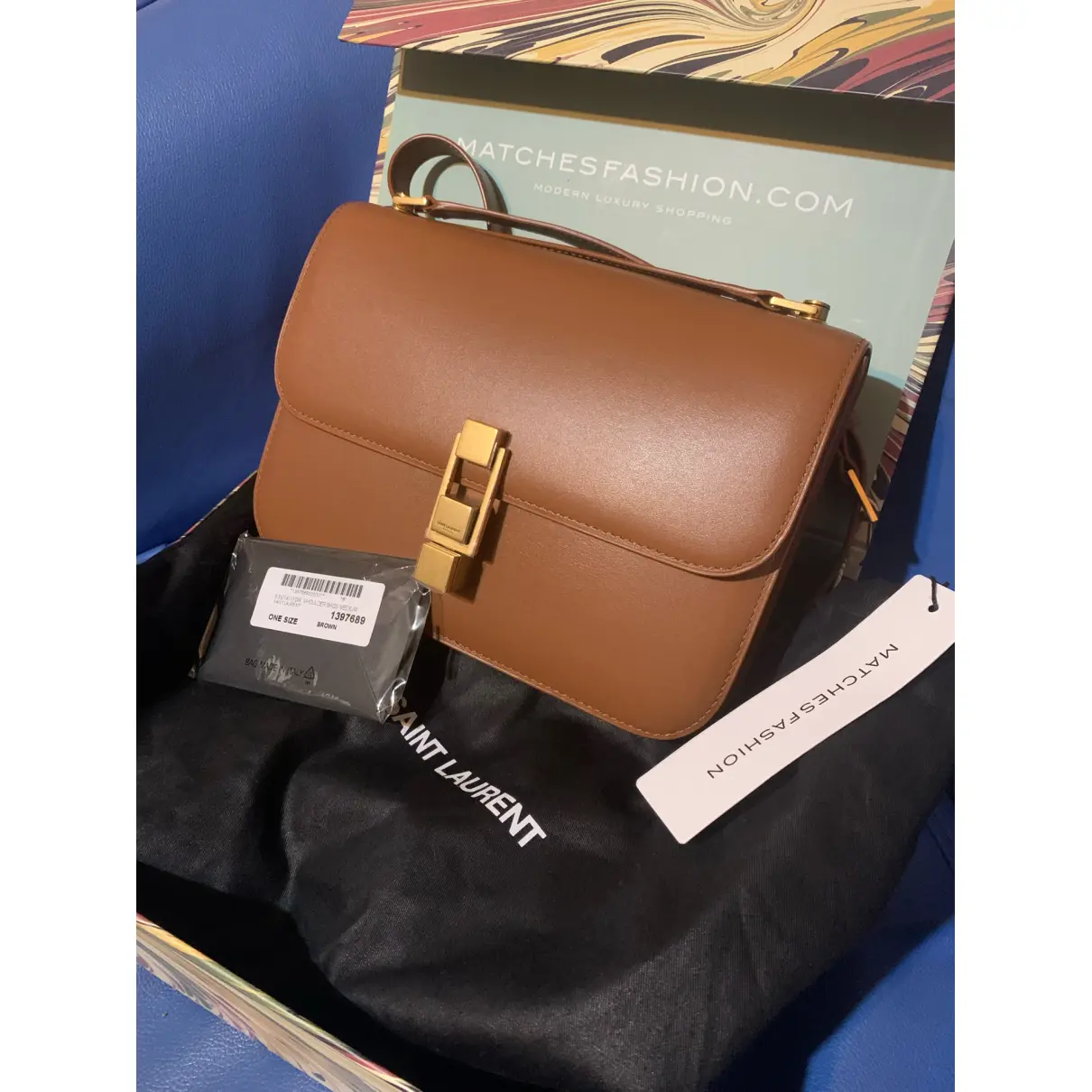 Carré leather handbag Saint Laurent