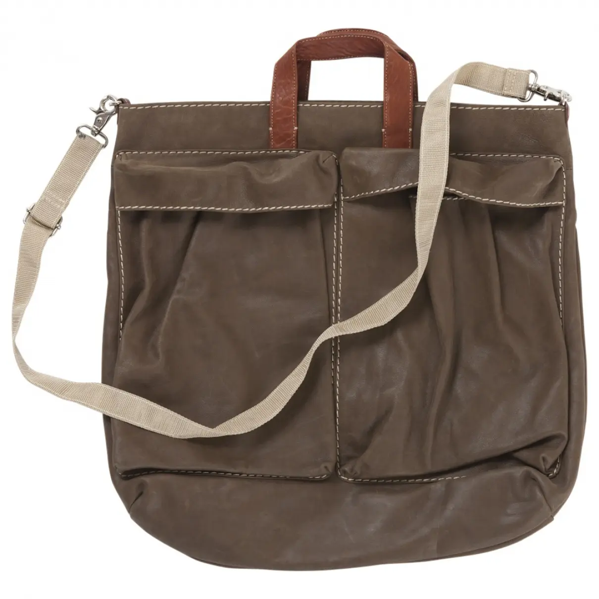 Carven Brown Leather Handbag for sale