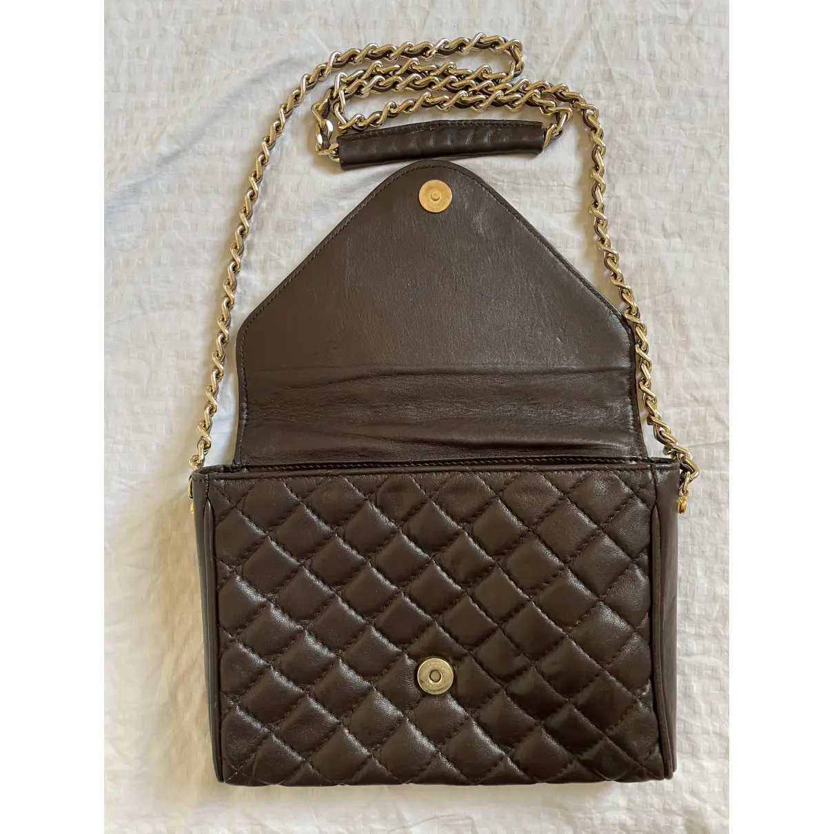 Leather handbag Carven - Vintage