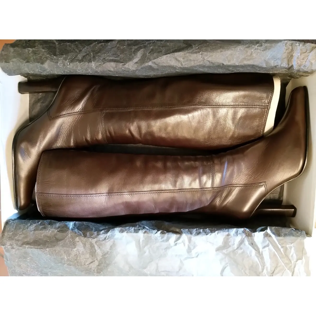 Leather boots Casadei - Vintage