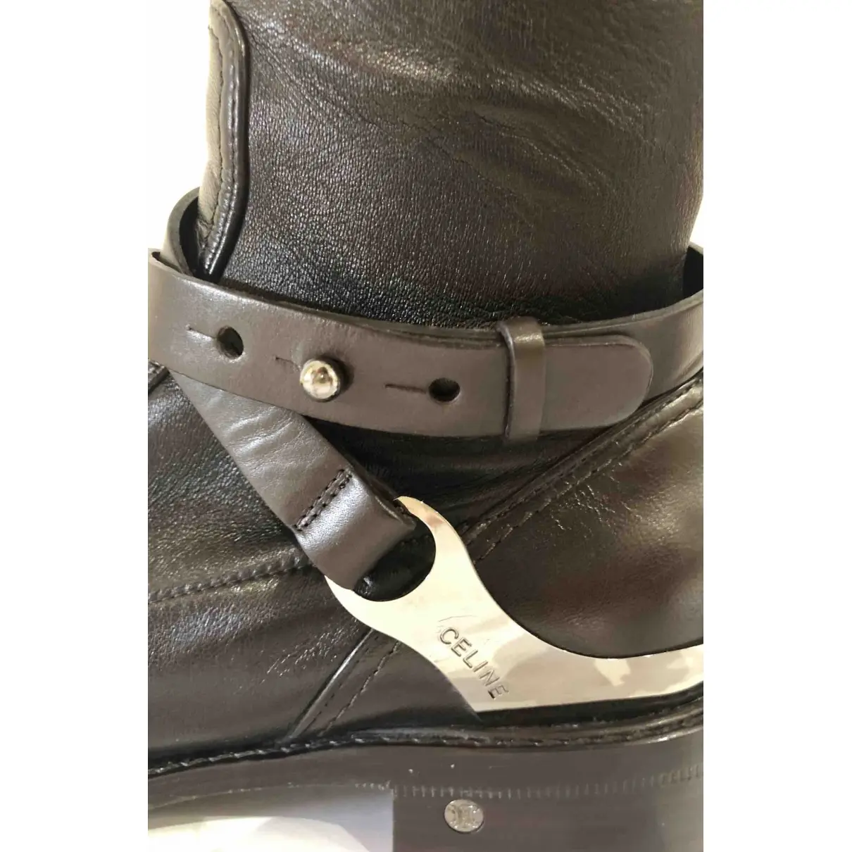 Leather riding boots Celine - Vintage