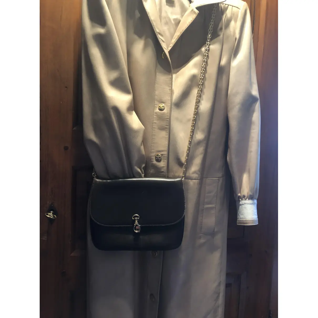 Leather crossbody bag Celine - Vintage