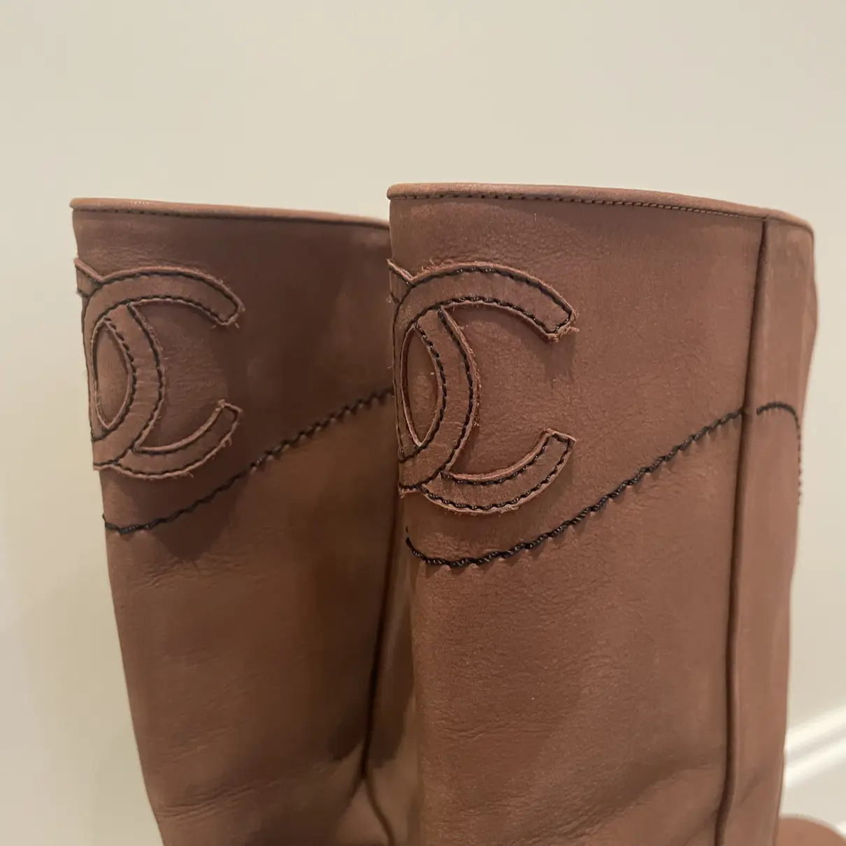 Buy Chanel Leather cowboy boots online