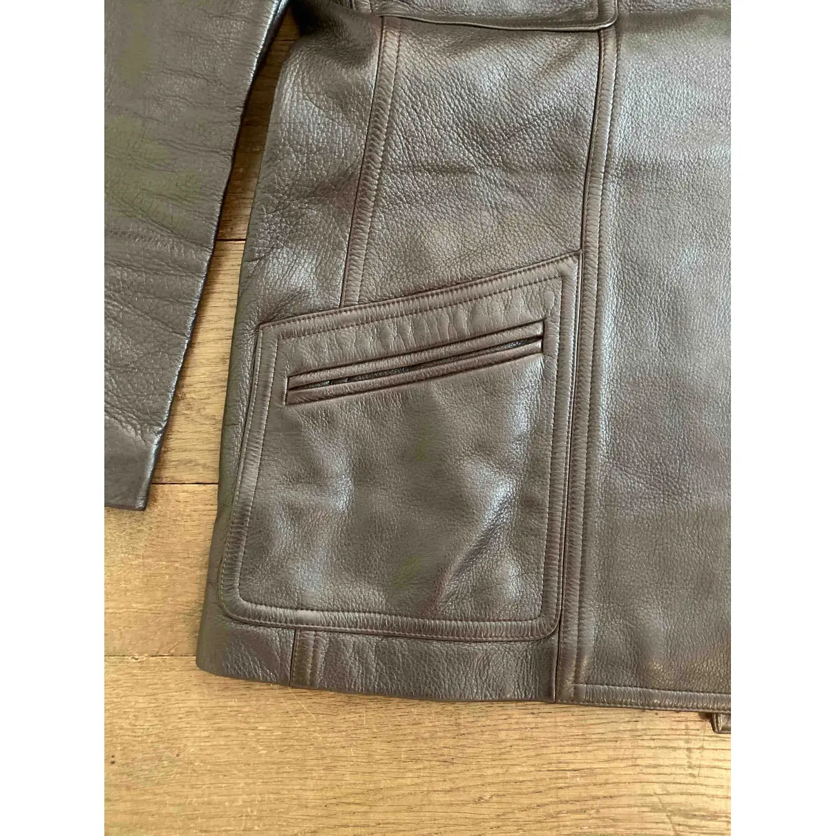 Leather caban Chanel - Vintage