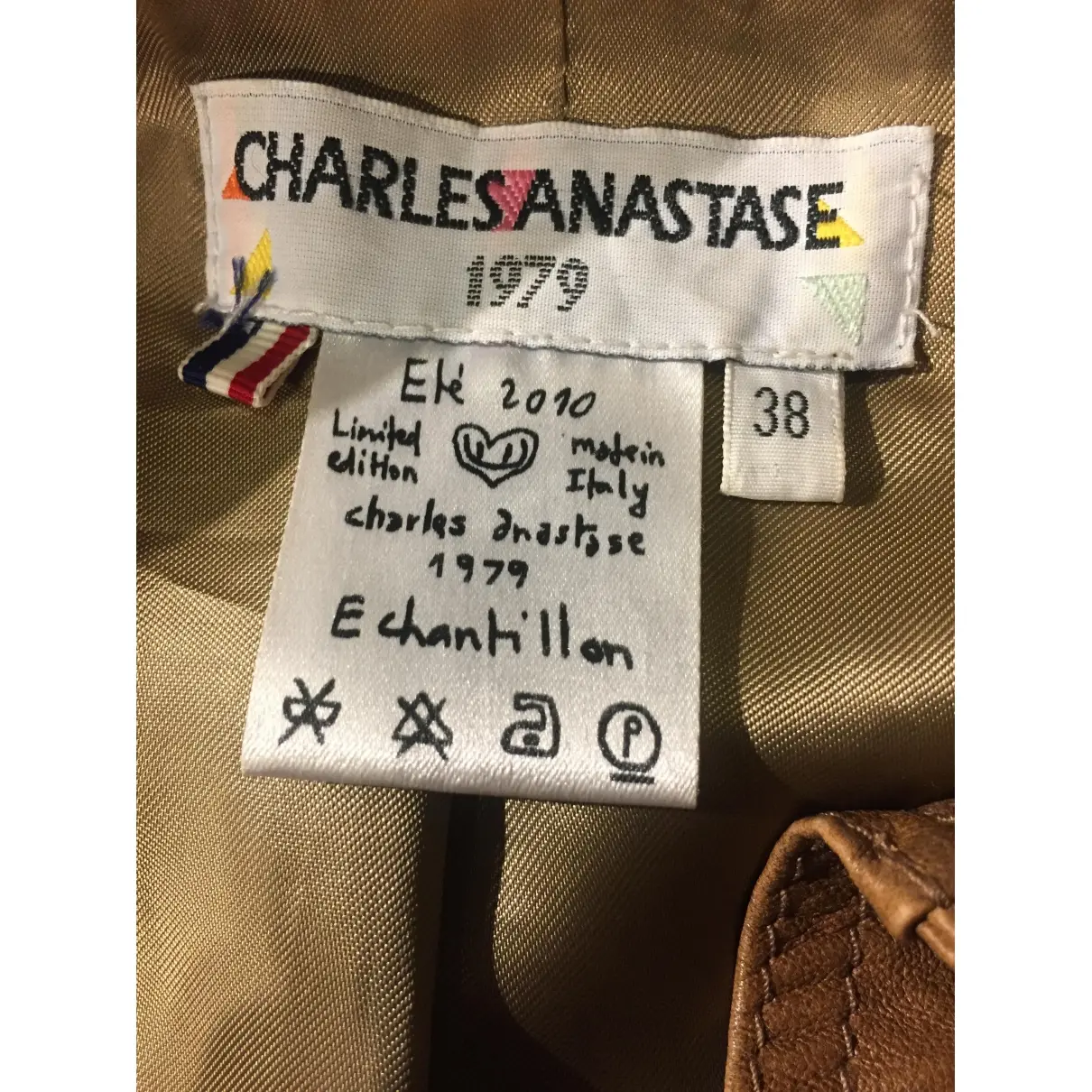 Buy Charles Anastase Leather biker jacket online