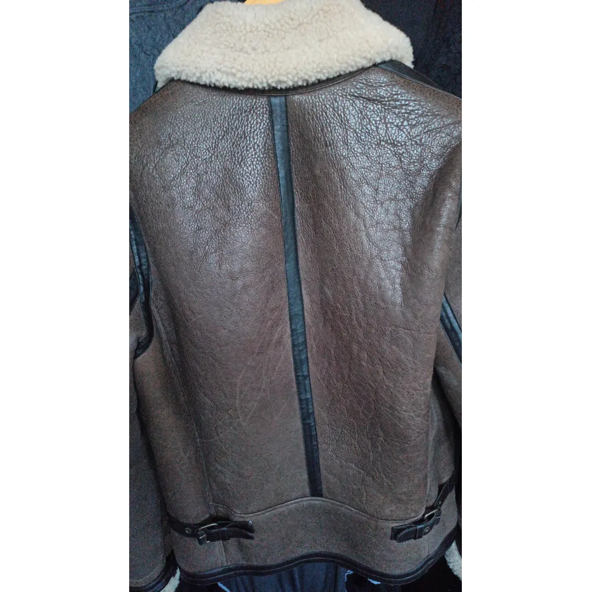 Leather coat Chevignon