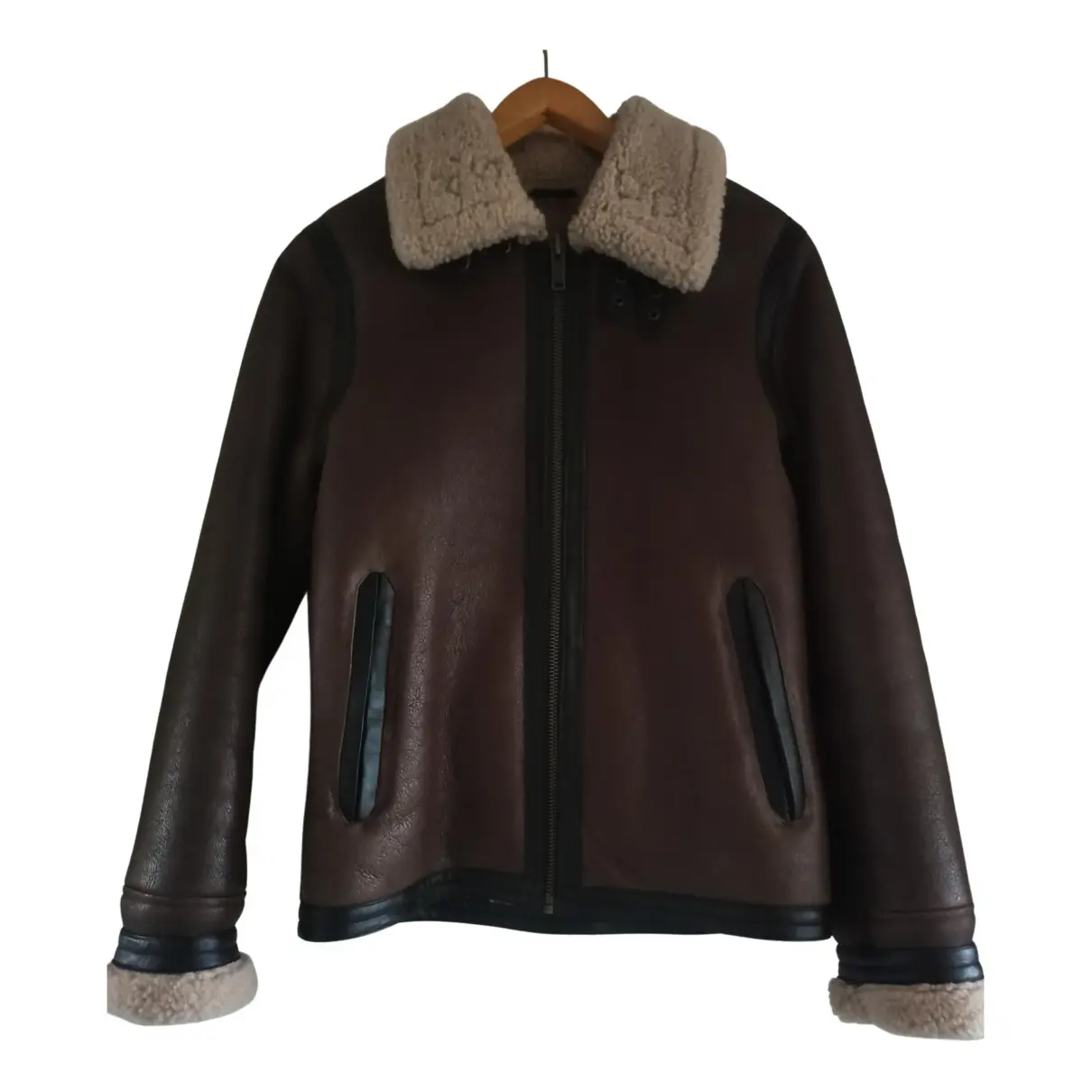 Leather coat Chevignon