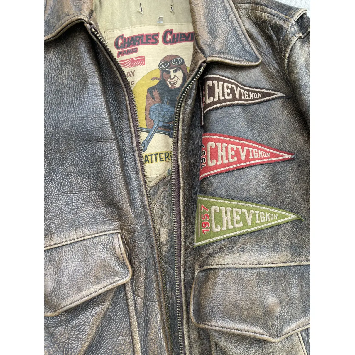 Leather jacket Chevignon - Vintage