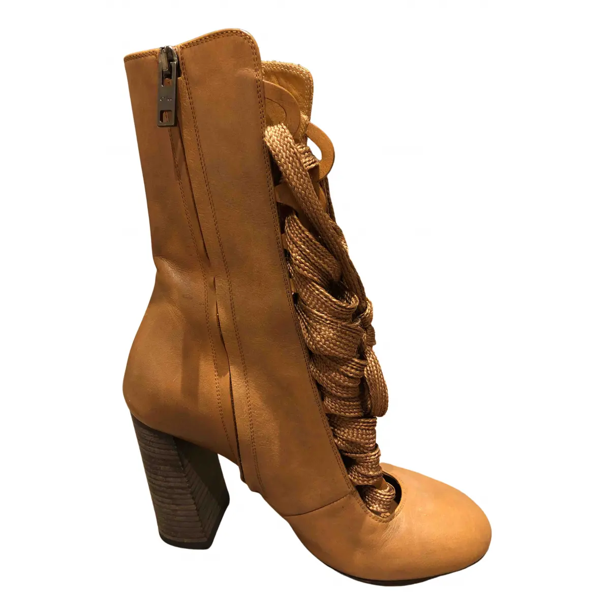 Leather lace up boots Chloé