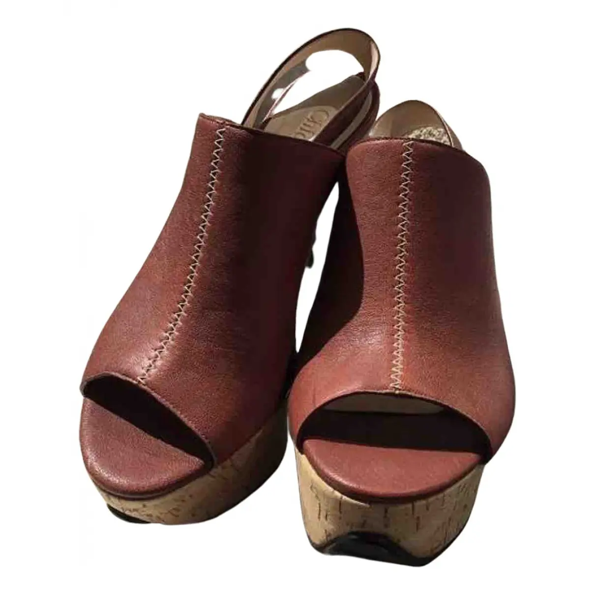 Leather mules Chloé