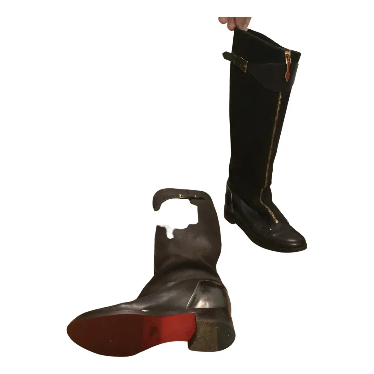 Buy Christian Louboutin Leather riding boots online