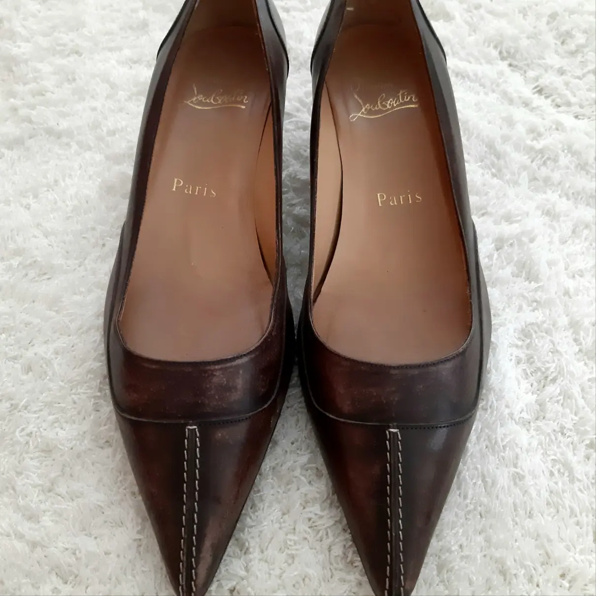 Buy Christian Louboutin Leather heels online - Vintage