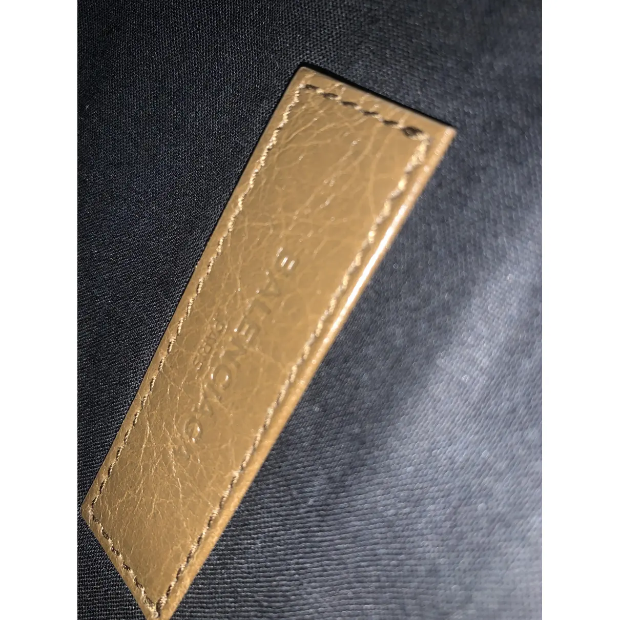 Classic Metalic leather clutch bag Balenciaga