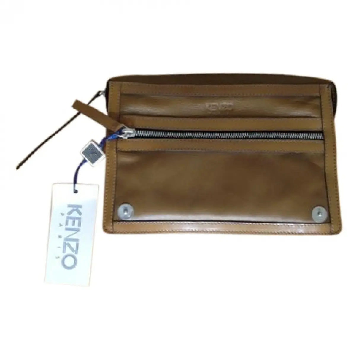 Brown Leather Clutch bag Kenzo
