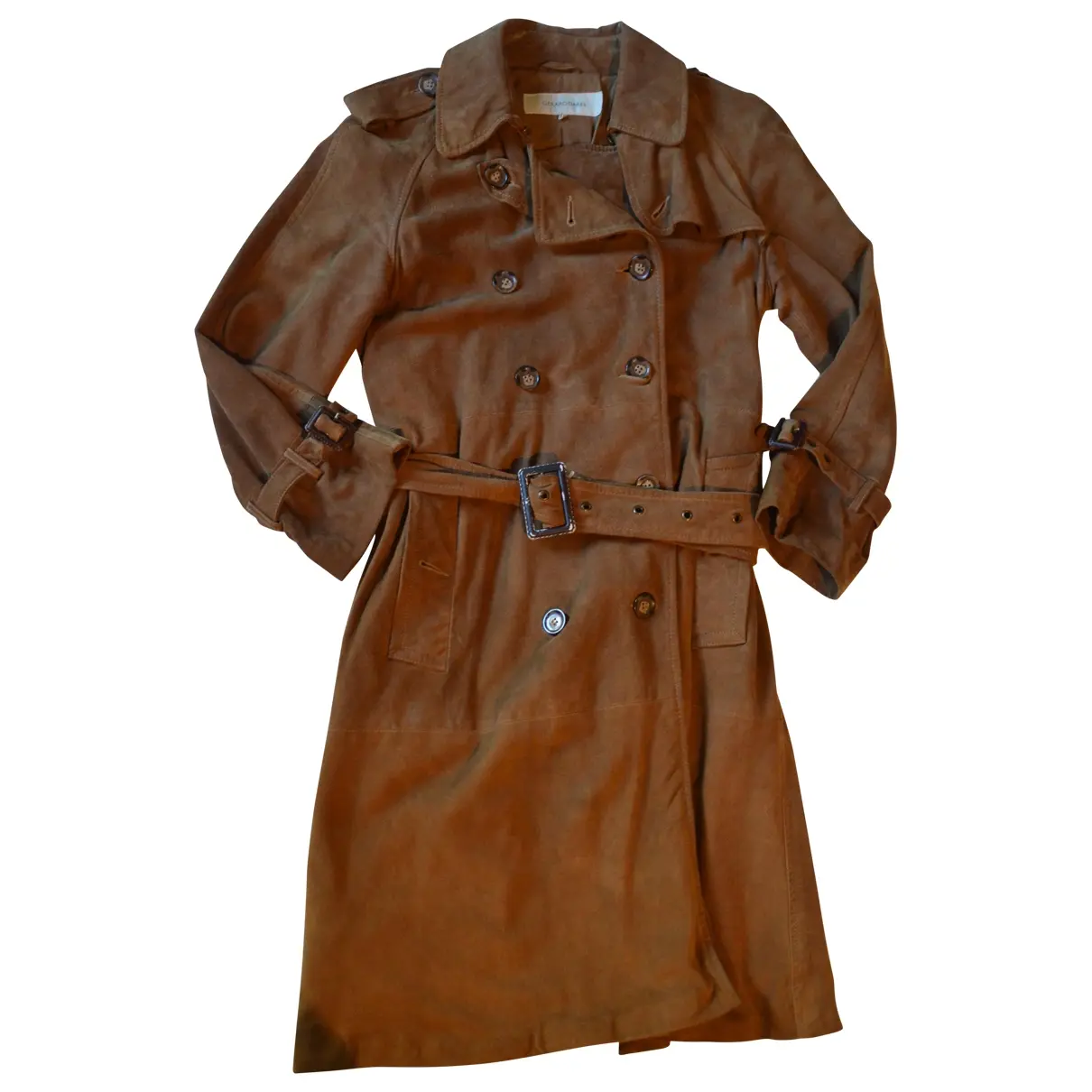 Brown Leather Trench coat Gerard Darel