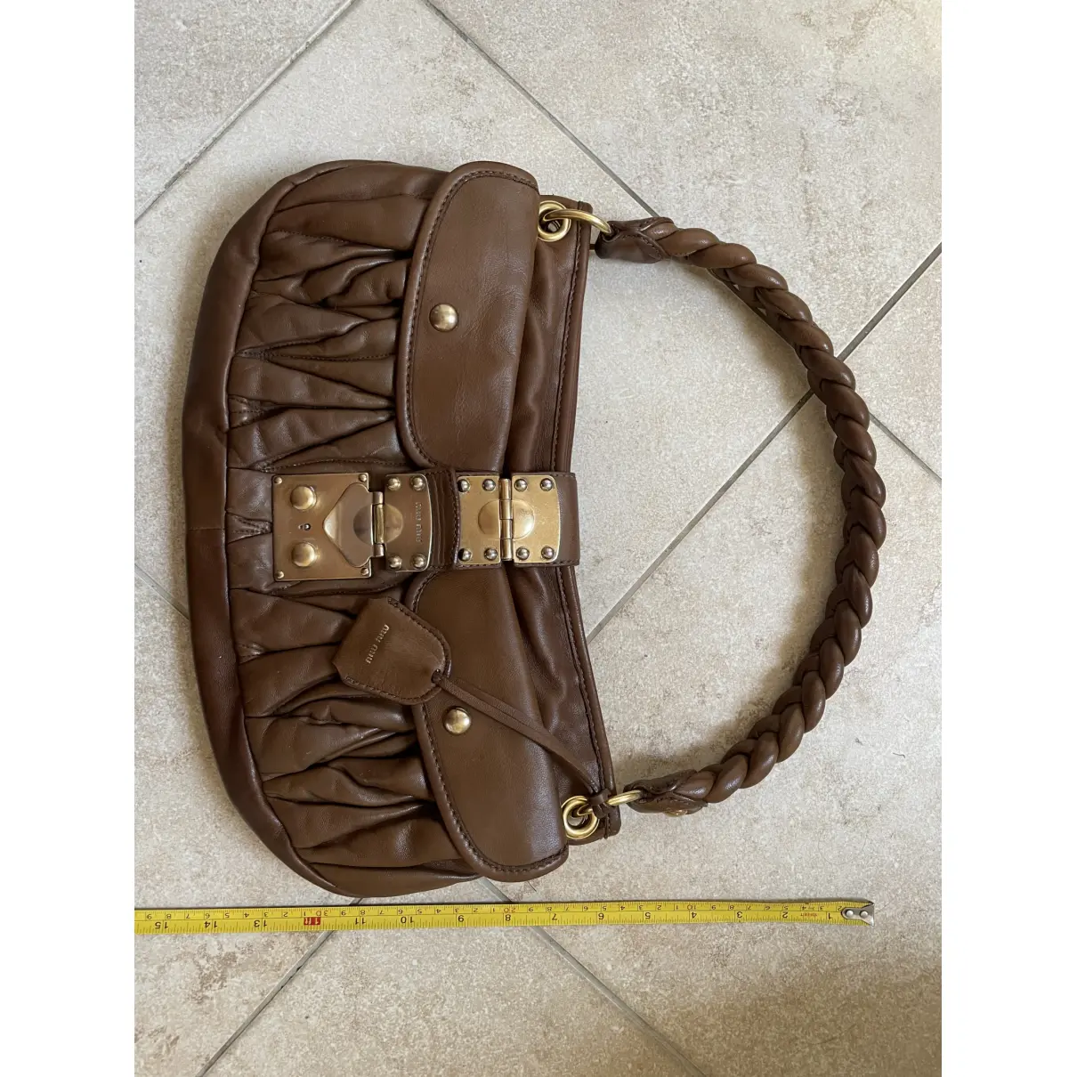 Coffer leather handbag Miu Miu - Vintage