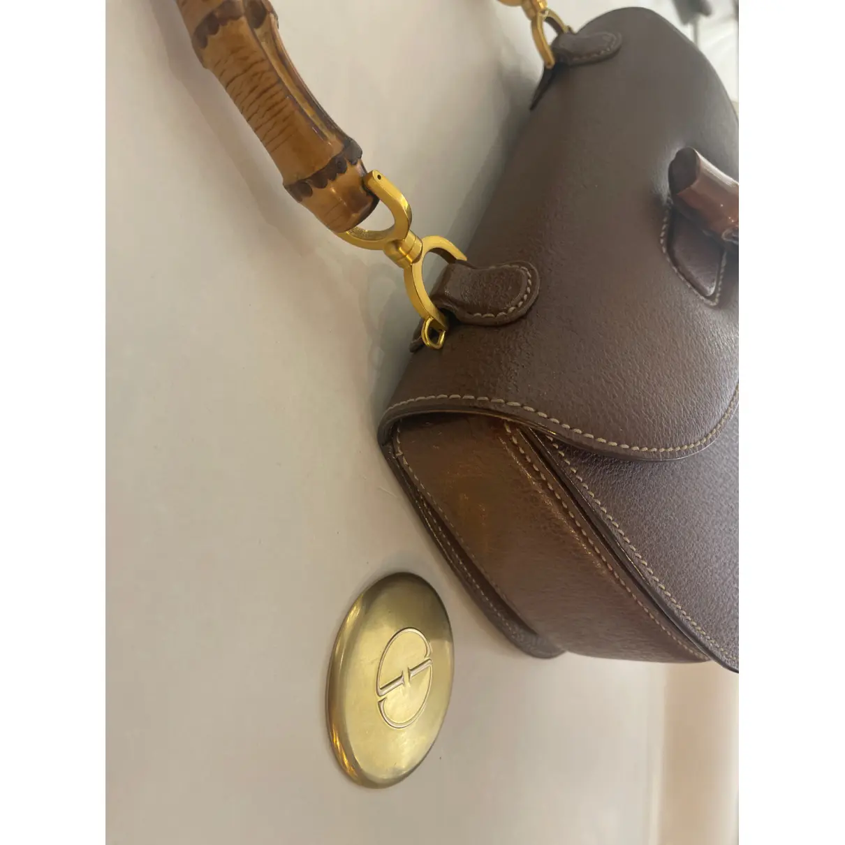 Convertible Bamboo Top Handle leather handbag Gucci - Vintage