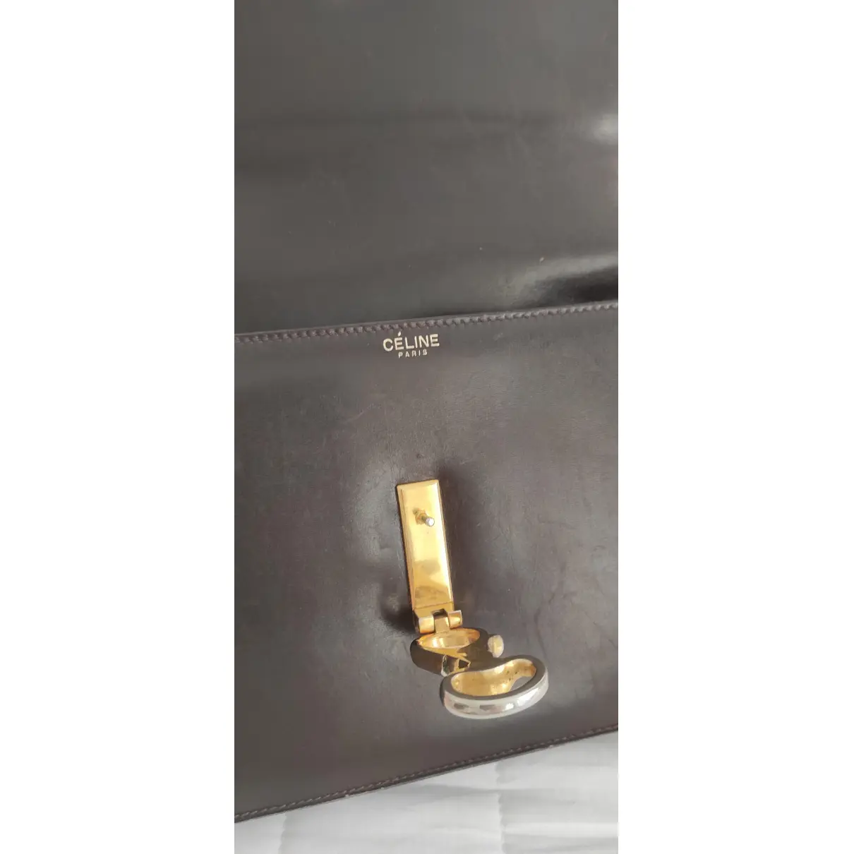 Crécy Vintage leather handbag Celine - Vintage