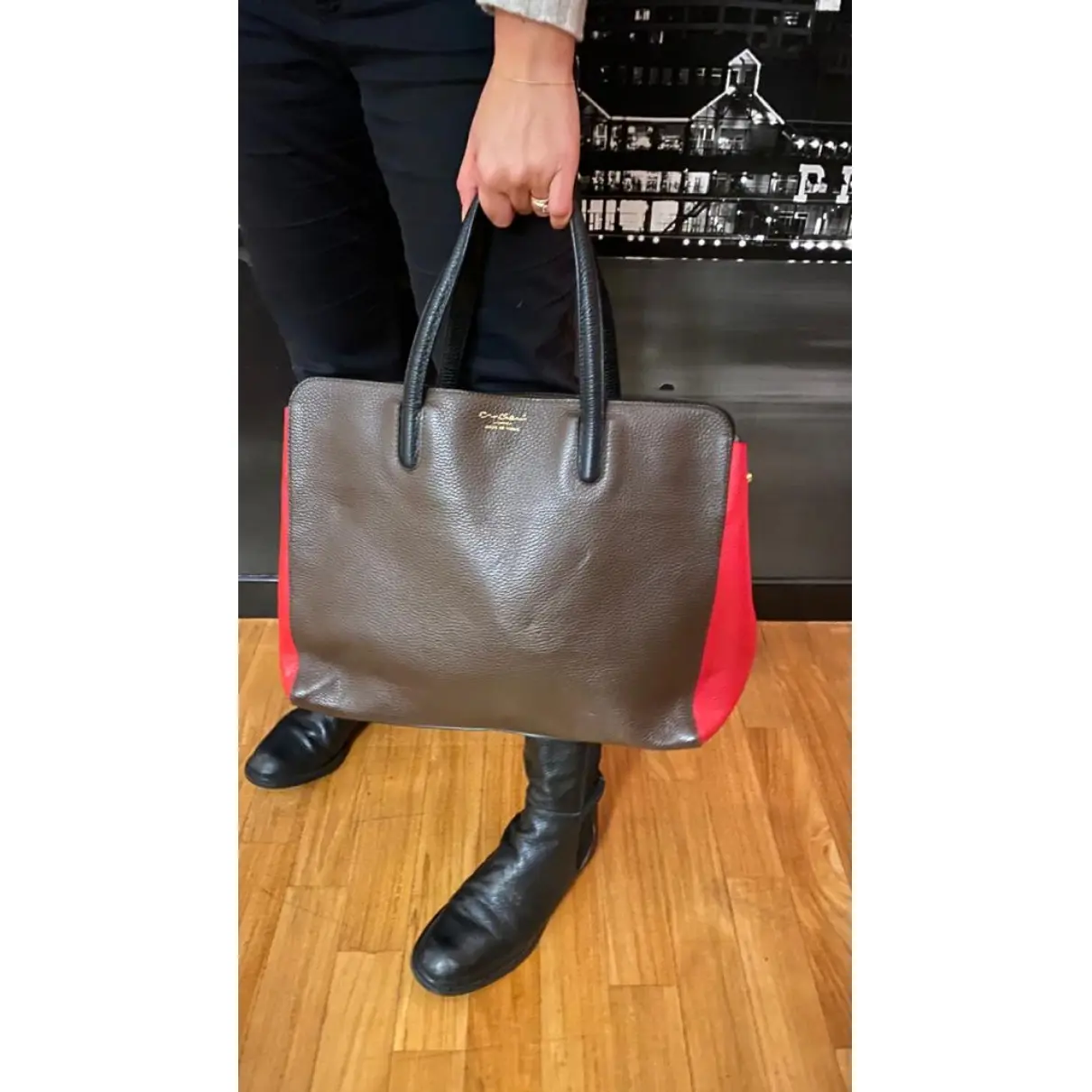 Leather handbag Cruciani