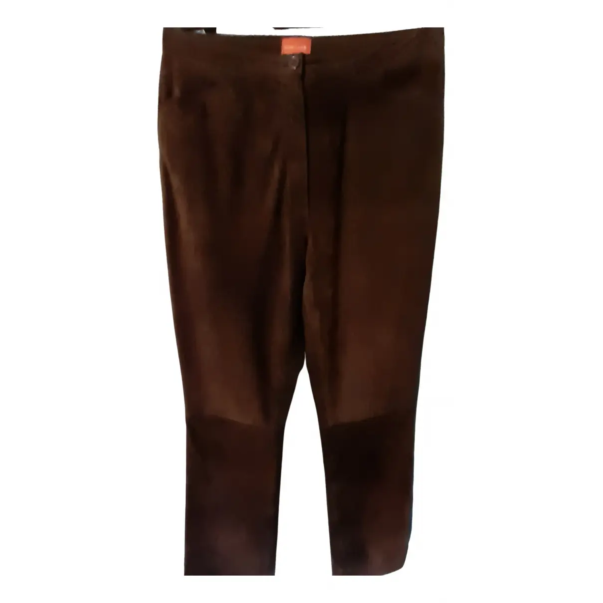 Leather straight pants Cyrillus