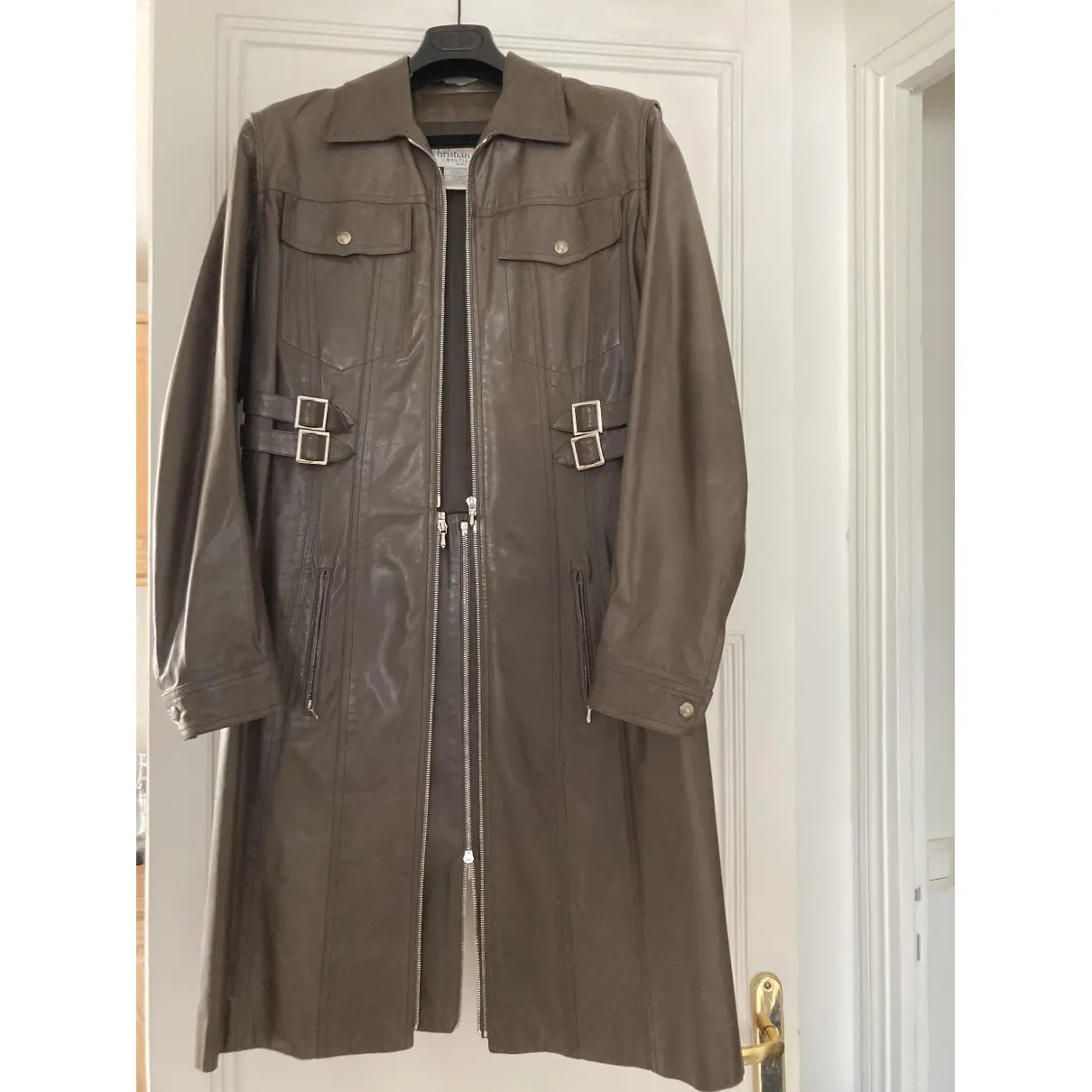 Leather coat Dior - Vintage
