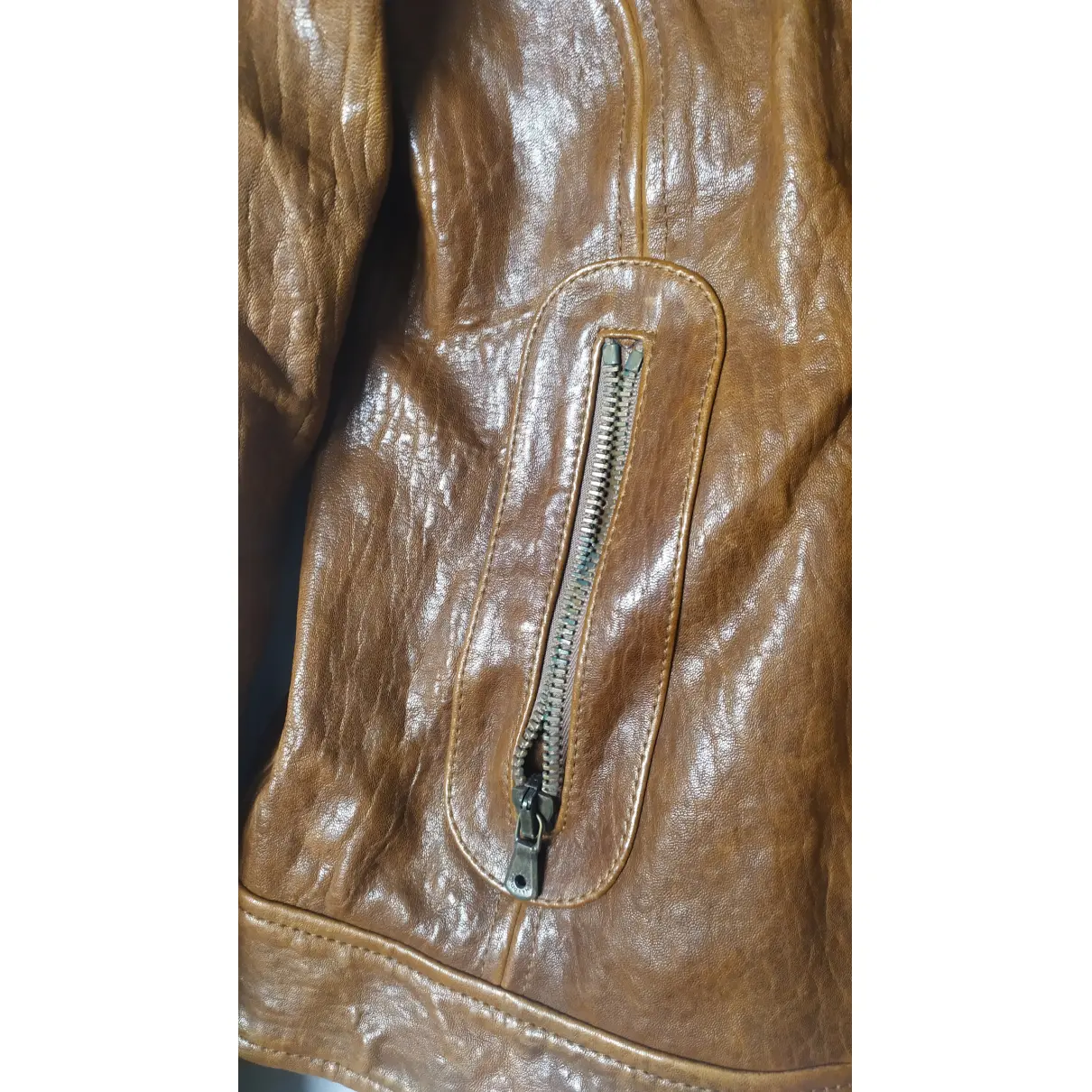 Leather biker jacket Dolce & Gabbana