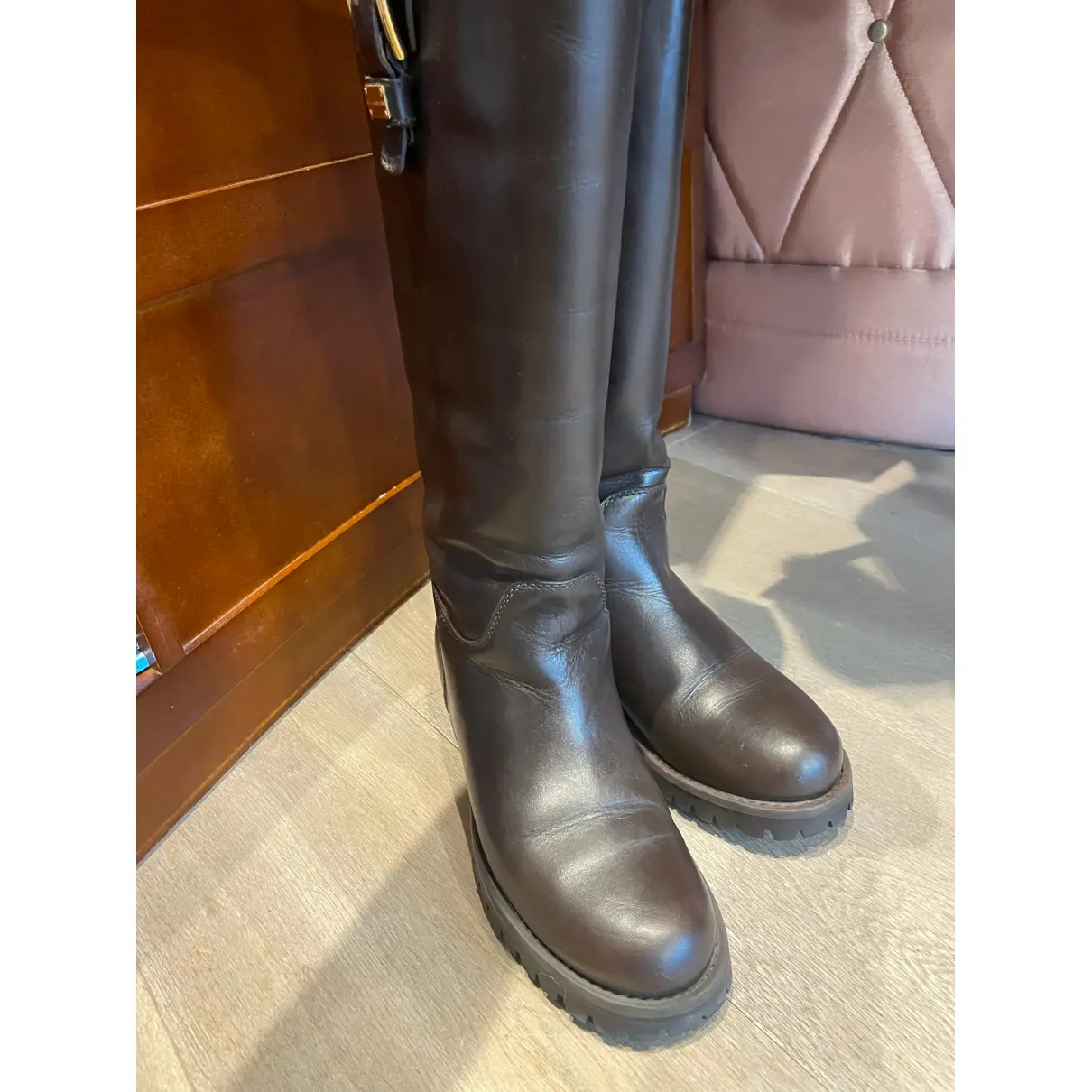 Buy Dolce & Gabbana Leather riding boots online