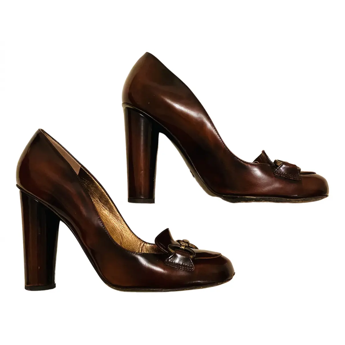 Leather heels Dolce & Gabbana - Vintage