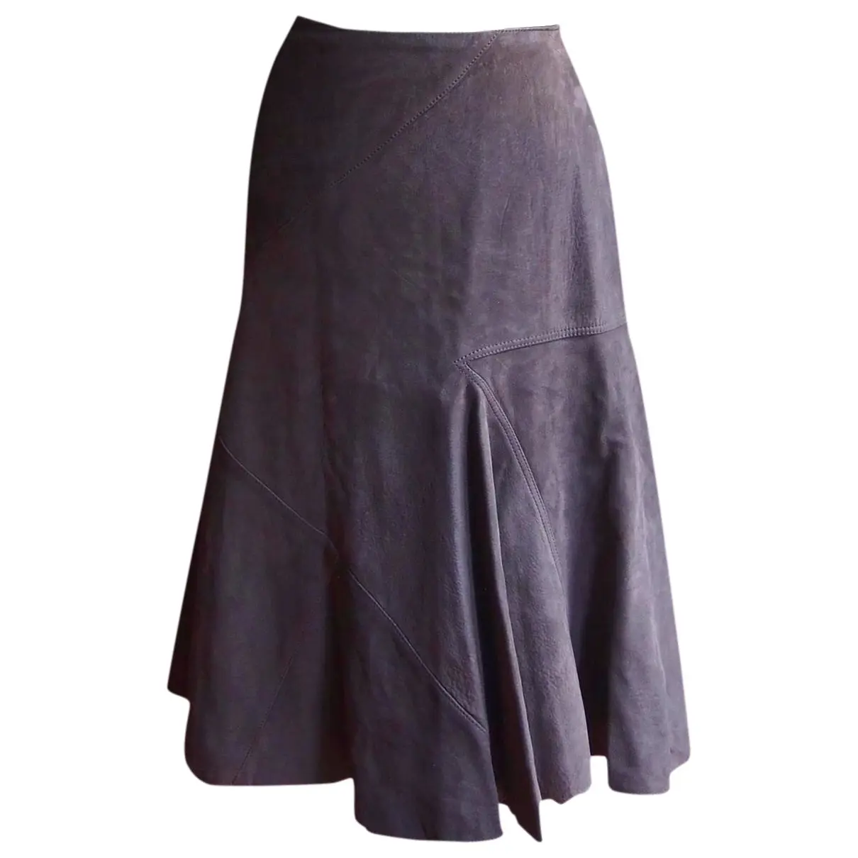 Leather mid-length skirt Donna Karan