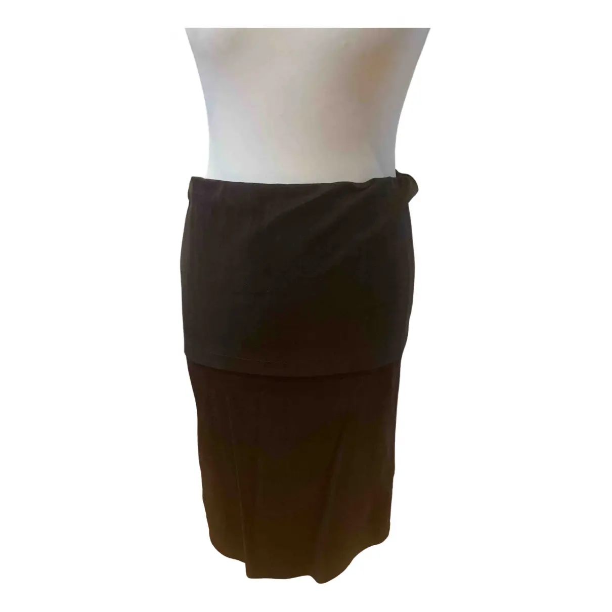 Leather mini skirt Donna Karan