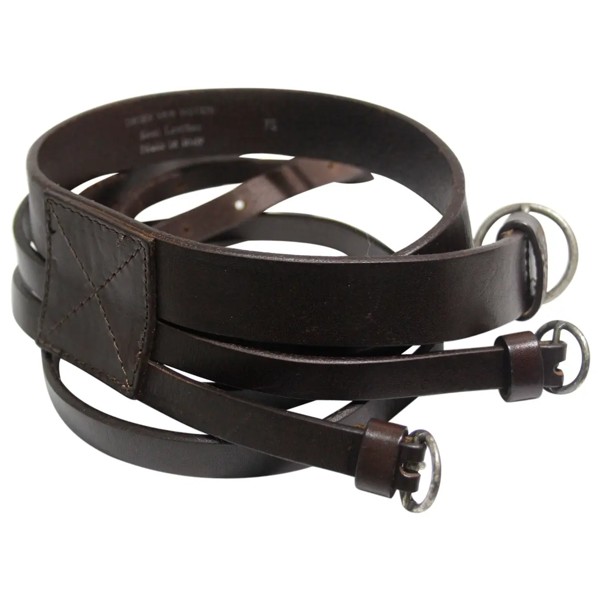 Leather belt Dries Van Noten - Vintage