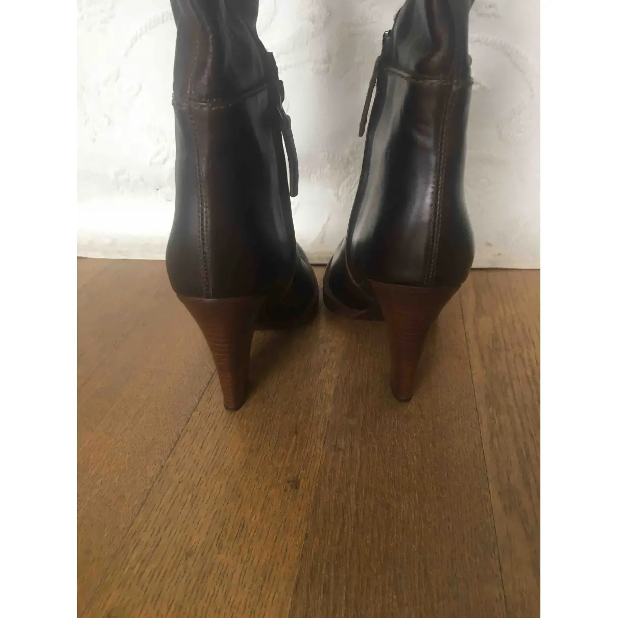 Ermanno Scervino Leather cowboy boots for sale