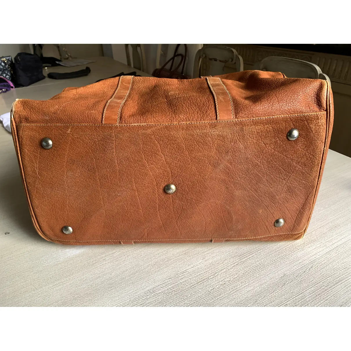 Leather weekend bag Ermenegildo Zegna - Vintage