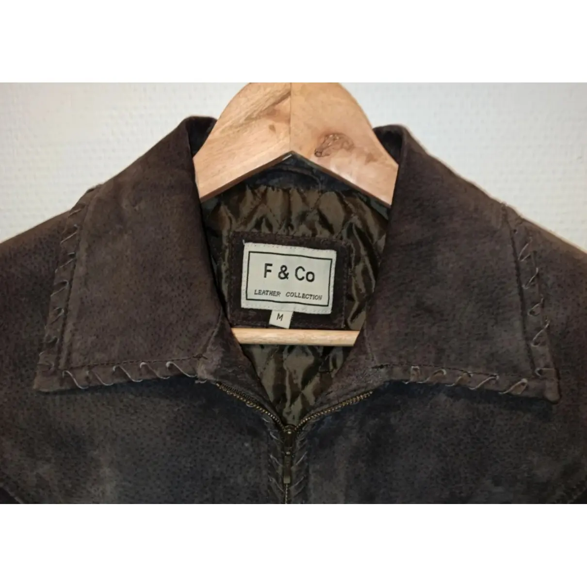 Leather coat F & CO